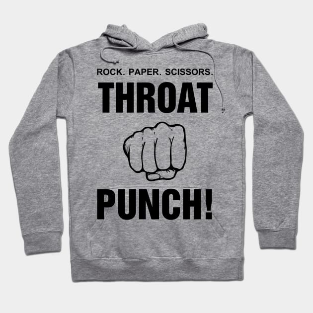 Rock paper scissors throat outlet punch hoodie